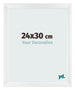 Cadre Photo 24x30cm Blanc Vintage MDF Pisa De Face Mesure | Yourdecoration.fr