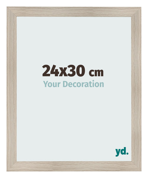 Cadre Photo 24x30cm Chene Rustique MDF Pisa De Face Mesure | Yourdecoration.fr