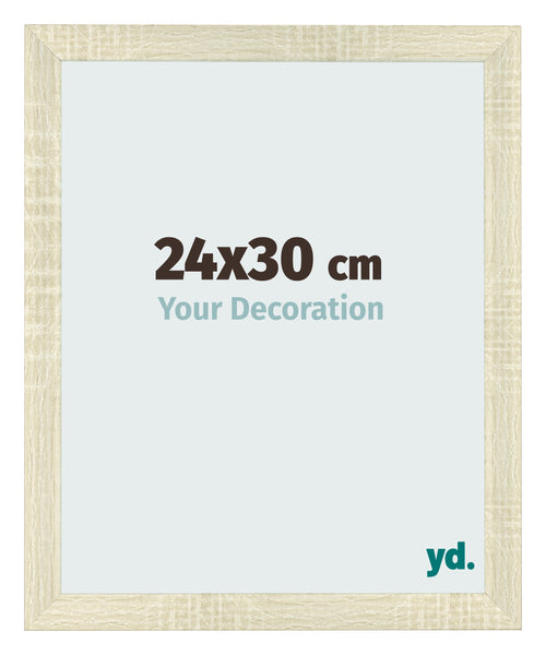 Cadre Photo 24x30cm Chene Sonoma MDF Pisa De Face Mesure | Yourdecoration.fr