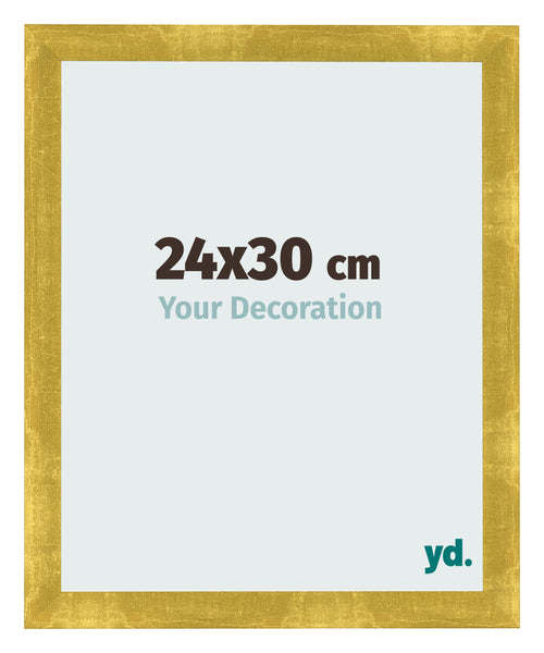 Cadre Photo 24x30cm Or Vintage MDF Pisa De Face Mesure | Yourdecoration.fr