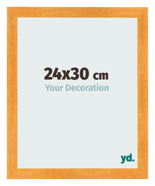 Cadre Photo 24x30cm Orange MDF Pisa De Face Mesure | Yourdecoration.fr