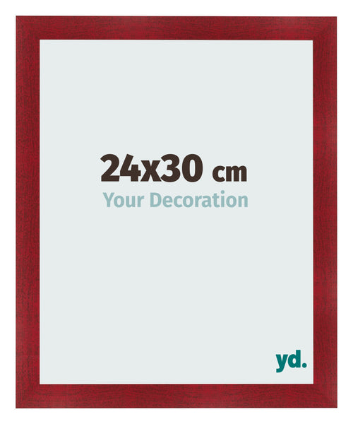 Cadre Photo 24x30cm Vin Rouge Patine MDF Pisa De Face Mesure | Yourdecoration.fr