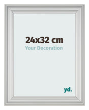 Cadre Photo 24x32cm Argent Mat MDF Lazio De Face Mesure | Yourdecoration.fr