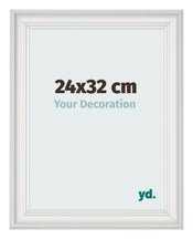 Cadre Photo 24x32cm Blanc Patine MDF Lazio De Face Mesure | Yourdecoration.fr
