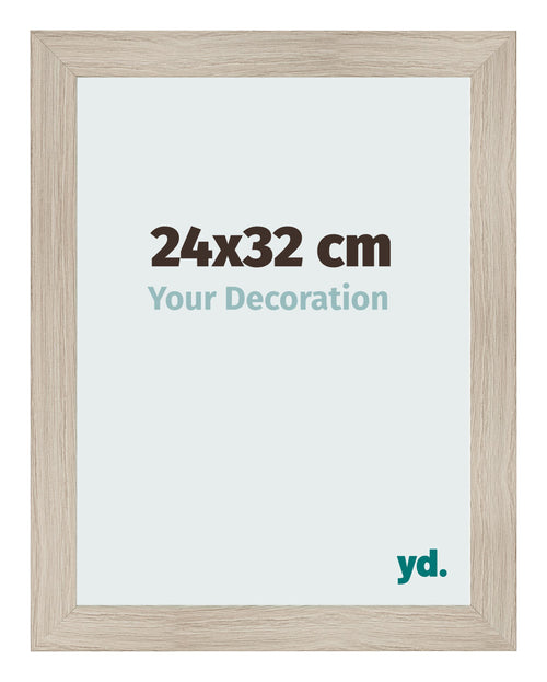 Cadre Photo 24x32cm Chene Rustique MDF Pisa De Face Mesure | Yourdecoration.fr