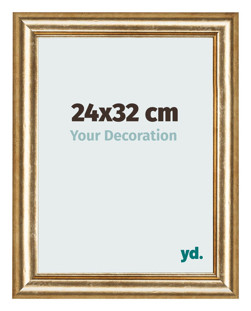 Cadre Photo 24x32cm Or Antique MDF Lazio De Face Mesure | Yourdecoration.fr