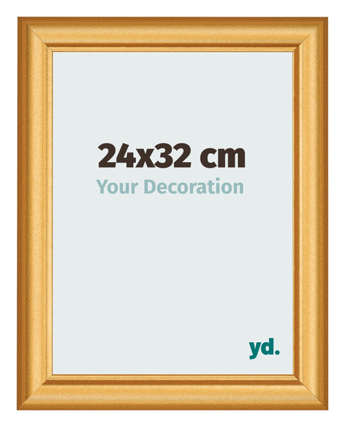 Cadre Photo 24x32cm Or Mat MDF Lazio De Face Mesure | Yourdecoration.fr