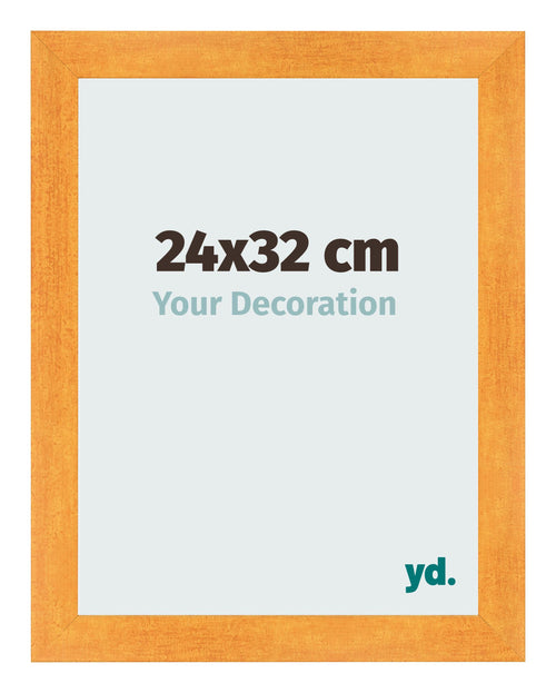 Cadre Photo 24x32cm Orange MDF Pisa De Face Mesure | Yourdecoration.fr