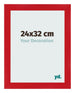 Cadre Photo 24x32cm Rouge MDF Pisa De Face Mesure | Yourdecoration.fr