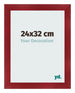 Cadre Photo 24x32cm Vin Rouge Patine MDF Pisa De Face Mesure | Yourdecoration.fr