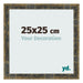 Cadre Photo 25x25cm Bleu Or Melange MDF Pisa De Face Mesure | Yourdecoration.fr