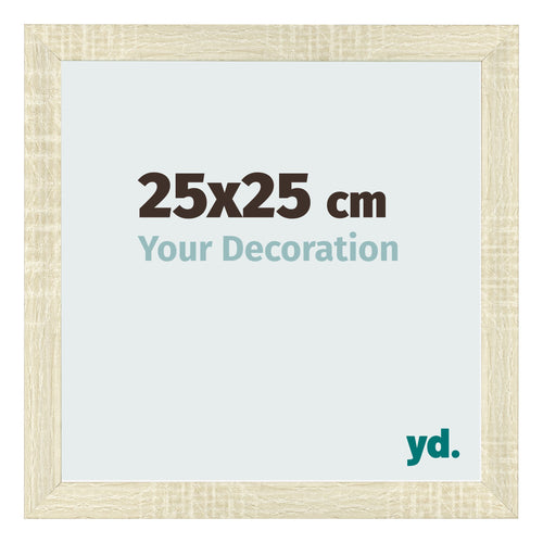 Cadre Photo 25x25cm Chene Sonoma MDF Pisa De Face Mesure | Yourdecoration.fr