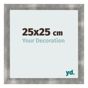 Cadre Photo 25x25cm Metal Vintage MDF Pisa De Face Mesure | Yourdecoration.fr