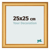 Cadre Photo 25x25cm Or Mat MDF Lazio De Face Mesure | Yourdecoration.fr