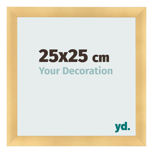 Cadre Photo 25x25cm Or Vintage MDF Pisa De Face Mesure | Yourdecoration.fr