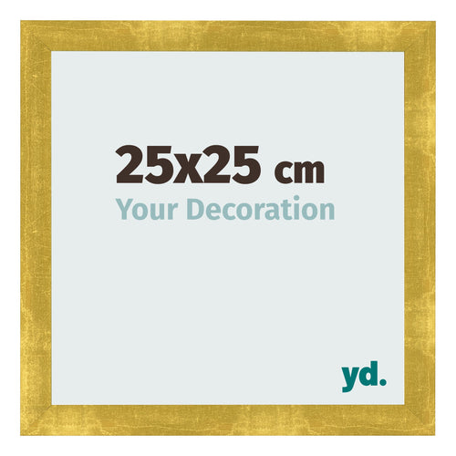 Cadre Photo 25x25cm Or Vintage MDF Pisa De Face Mesure | Yourdecoration.fr