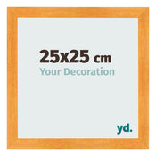 Cadre Photo 25x25cm Orange MDF Pisa De Face Mesure | Yourdecoration.fr