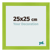 Cadre Photo 25x25cm Vert MDF Pisa De Face Mesure | Yourdecoration.fr