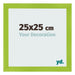 Cadre Photo 25x25cm Vert MDF Pisa De Face Mesure | Yourdecoration.fr