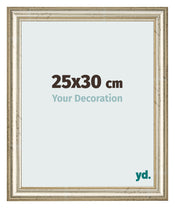 Cadre Photo 25x30cm Brillance Metallique MDF Lazio De Face Mesure | Yourdecoration.fr