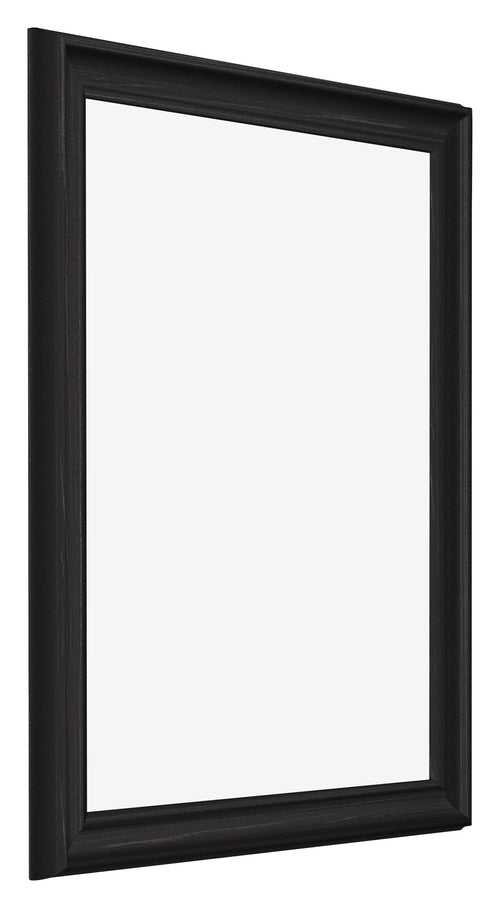 Cadre Photo 25x30cm Noir Grain de Bois MDF Lazio De Face Oblique | Yourdecoration.fr