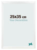 Cadre Photo 25x35cm Blanc Vintage MDF Pisa De Face Mesure | Yourdecoration.fr