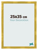 Cadre Photo 25x35cm Or Vintage MDF Pisa De Face Mesure | Yourdecoration.fr