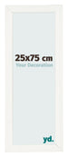 Cadre Photo 25x75cm Blanc Vintage MDF Pisa De Face Mesure | Yourdecoration.fr