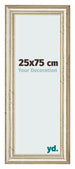 Cadre Photo 25x75cm Brillance Metallique MDF Lazio De Face Mesure | Yourdecoration.fr