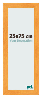 Cadre Photo 25x75cm Orange MDF Pisa De Face Mesure | Yourdecoration.fr