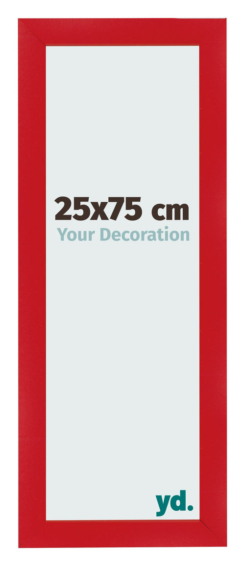 Cadre Photo 25x75cm Rouge MDF Pisa De Face Mesure | Yourdecoration.fr