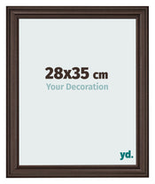 Cadre Photo 28x35cm Chene Fonce MDF Lazio De Face Mesure | Yourdecoration.fr