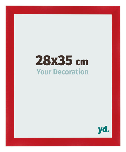 Cadre Photo 28x35cm Rouge MDF Pisa De Face Mesure | Yourdecoration.fr