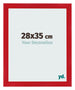 Cadre Photo 28x35cm Rouge MDF Pisa De Face Mesure | Yourdecoration.fr