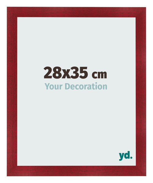 Cadre Photo 28x35cm Vin Rouge Patine MDF Pisa De Face Mesure | Yourdecoration.fr