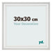 Cadre Photo 30x30cm Blanc Patine MDF Lazio De Face Mesure | Yourdecoration.fr
