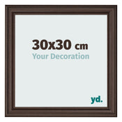 Cadre Photo 30x30cm Chene Fonce MDF Lazio De Face Mesure | Yourdecoration.fr