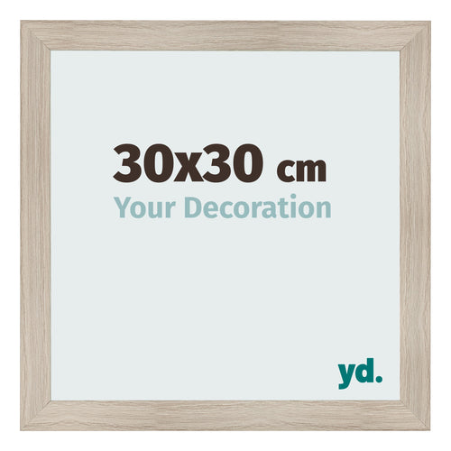 Cadre Photo 30x30cm Chene Rustique MDF Pisa De Face Mesure | Yourdecoration.fr