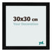 Cadre Photo 30x30cm Noir Argent Poli MDF Pisa De Face Mesure | Yourdecoration.fr