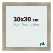 Cadre Photo 30x30cm Or Vintage MDF Pisa De Face Mesure | Yourdecoration.fr