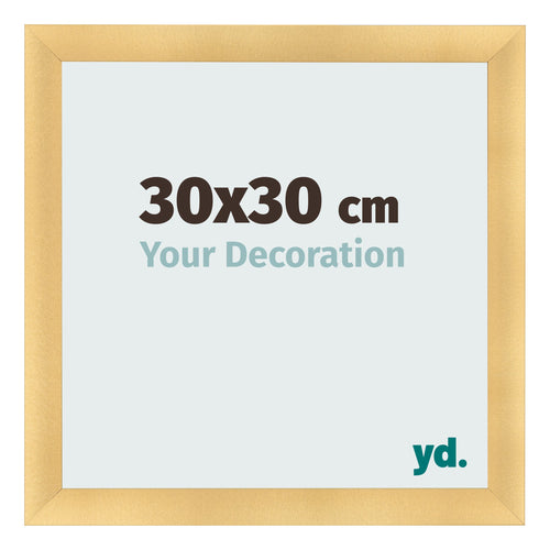 Cadre Photo 30x30cm Or Vintage MDF Pisa De Face Mesure | Yourdecoration.fr