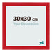 Cadre Photo 30x30cm Rouge MDF Pisa De Face Mesure | Yourdecoration.fr