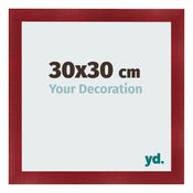 Cadre Photo 30x30cm Vin Rouge Patine MDF Pisa De Face Mesure | Yourdecoration.fr