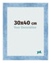 Cadre Photo 30x40cm Bleu Brillant Patine MDF Pisa De Face Mesure | Yourdecoration.fr