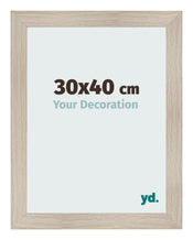 Cadre Photo 30x40cm Chene Rustique MDF Pisa De Face Mesure | Yourdecoration.fr