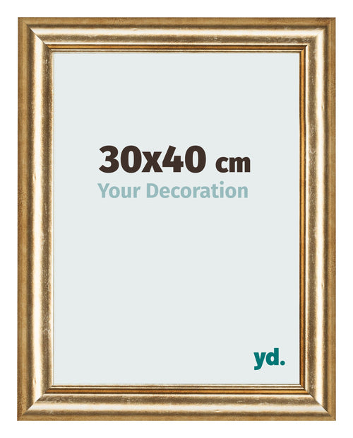 Cadre Photo 30x40cm Or Antique MDF Lazio De Face Mesure | Yourdecoration.fr