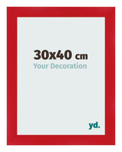 Cadre Photo 30x40cm Rouge MDF Pisa De Face Mesure | Yourdecoration.fr