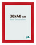 Cadre Photo 30x40cm Rouge MDF Pisa De Face Mesure | Yourdecoration.fr