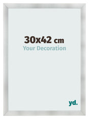 Cadre Photo 30x42cm Aluminium Brosse MDF Pisa De Face Mesure | Yourdecoration.fr