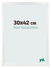 Cadre Photo 30x42cm Blanc Vintage MDF Pisa De Face Mesure | Yourdecoration.fr